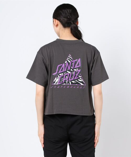 SANTA CRUZ(サンタクルーズ)の「【ムラサキスポーツ別注】SANTACRUZ/サンタクルーズ クロップド丈 バックプリント ゼブラ柄ロゴTシャツ 502211434(Tシャツ/カットソー・レディース・ホワイト/グレー/ブラウン/ブルー・M/L)」の9枚目の写真
