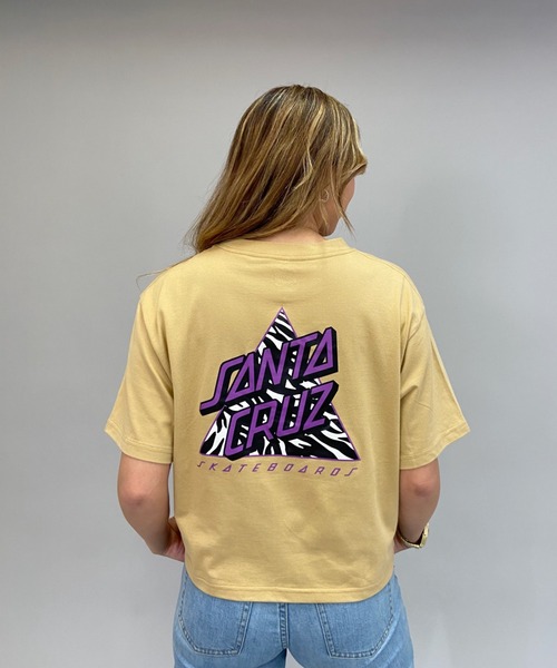 SANTA CRUZ(サンタクルーズ)の「【ムラサキスポーツ別注】SANTACRUZ/サンタクルーズ クロップド丈 バックプリント ゼブラ柄ロゴTシャツ 502211434(Tシャツ/カットソー・レディース・ホワイト/グレー/ブラウン/ブルー・M/L)」の18枚目の写真