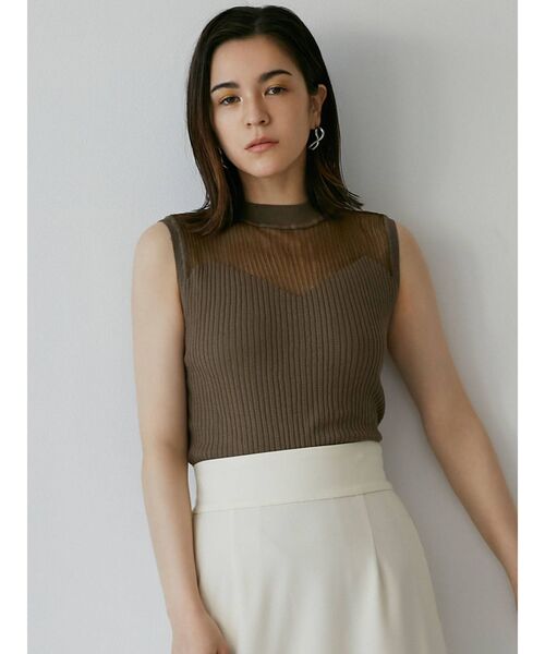 LAGUNAMOON（ラグナムーン）の「シアーノースリーブニットプルオーバー（ニット/セーター・レディース・アイボリー/モカ/ラベンダー・FREE）」の20枚目の写真