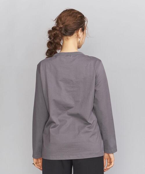 BEAUTY&YOUTH UNITED ARROWS(ビューティーアンドユースユナイテッドアローズ)の「BY コットンクルーネックロングスリーブTシャツ◆(Tシャツ/カットソー・レディース・ホワイト/ダークグレー/ライトピンク/ベージュ/ダークブラウン・MEDIUM/SMALL)」の8枚目の写真