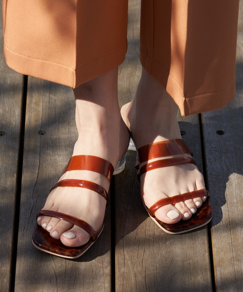 Chico（チコ）の「【WEB限定/XLサイズあり】クリアベルトサークルヒールサンダル/クリアヒール（サンダル・レディース・ミント/ブラウン/クリア・MEDIUM/X-LARGE/LARGE/SMALL）」の7枚目の写真