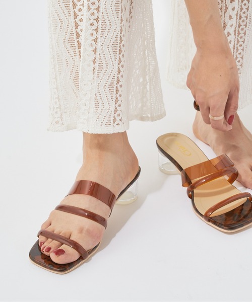 Chico（チコ）の「【WEB限定/XLサイズあり】クリアベルトサークルヒールサンダル/クリアヒール（サンダル・レディース・ミント/ブラウン/クリア・MEDIUM/X-LARGE/LARGE/SMALL）」の20枚目の写真