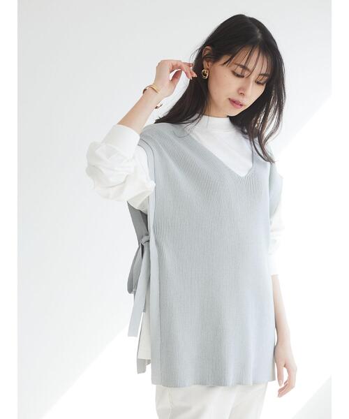 Sugar spoon(シュガースプーン)の「・SUGAR SPOON SET2点ロンT×リブベスト*(ベスト・レディース・ピンク/ミント/イエロー/アイボリー・FREE)」の8枚目の写真