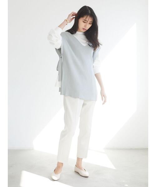 Sugar spoon(シュガースプーン)の「・SUGAR SPOON SET2点ロンT×リブベスト*(ベスト・レディース・ピンク/ミント/イエロー/アイボリー・FREE)」の10枚目の写真