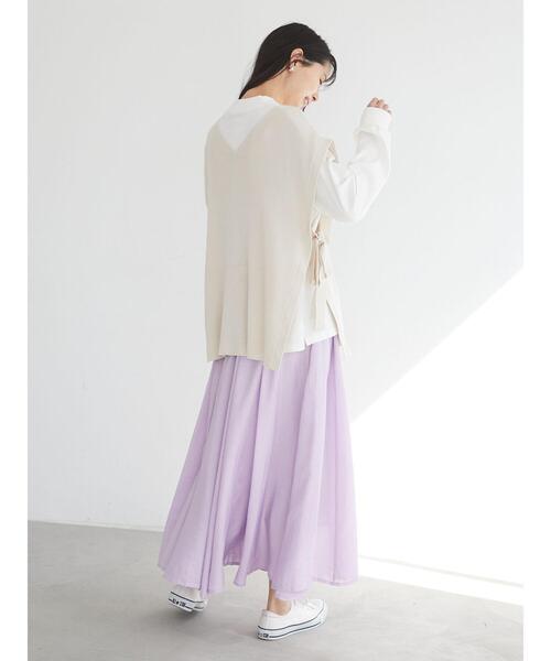 Sugar spoon(シュガースプーン)の「・SUGAR SPOON SET2点ロンT×リブベスト*(ベスト・レディース・ピンク/ミント/イエロー/アイボリー・FREE)」の16枚目の写真