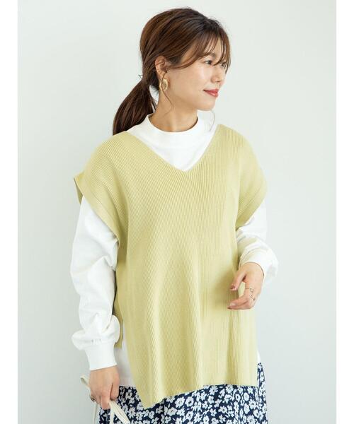 Sugar spoon(シュガースプーン)の「・SUGAR SPOON SET2点ロンT×リブベスト*(ベスト・レディース・ピンク/ミント/イエロー/アイボリー・FREE)」の17枚目の写真