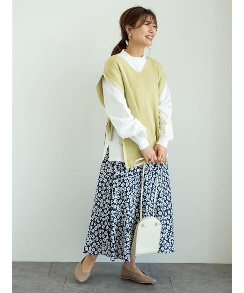 Sugar spoon(シュガースプーン)の「・SUGAR SPOON SET2点ロンT×リブベスト*(ベスト・レディース・ピンク/ミント/イエロー/アイボリー・FREE)」の21枚目の写真