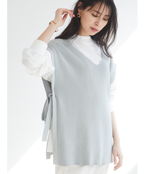 Sugar spoon(シュガースプーン)の「・SUGAR SPOON SET2点ロンT×リブベスト*(ベスト・レディース・ピンク/ミント/イエロー/アイボリー・FREE)」の3枚目の写真