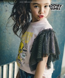 【LOONEY TUNES】チュール袖Tシャツ