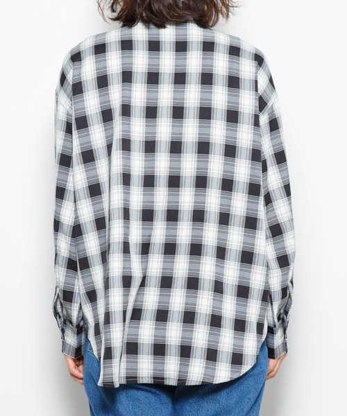 WEGO（ウィゴー）の「WEGO/【2点セット】アシメタンクセットチェックビッグシルエットシャツ（シャツ/ブラウス・レディース・ブラック系その他/グレー系その他・FREE）」の8枚目の写真
