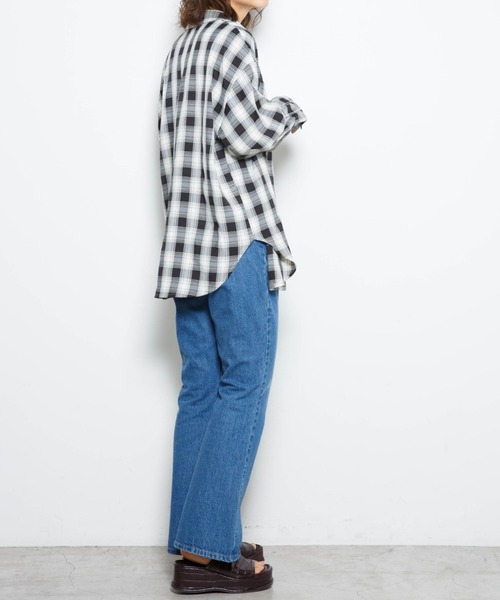 WEGO（ウィゴー）の「WEGO/【2点セット】アシメタンクセットチェックビッグシルエットシャツ（シャツ/ブラウス・レディース・ブラック系その他/グレー系その他・FREE）」の15枚目の写真