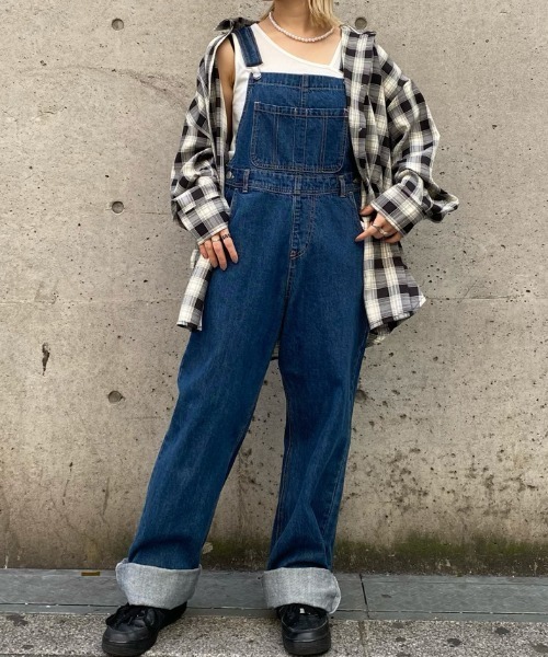 WEGO（ウィゴー）の「WEGO/【2点セット】アシメタンクセットチェックビッグシルエットシャツ（シャツ/ブラウス・レディース・ブラック系その他/グレー系その他・FREE）」の21枚目の写真