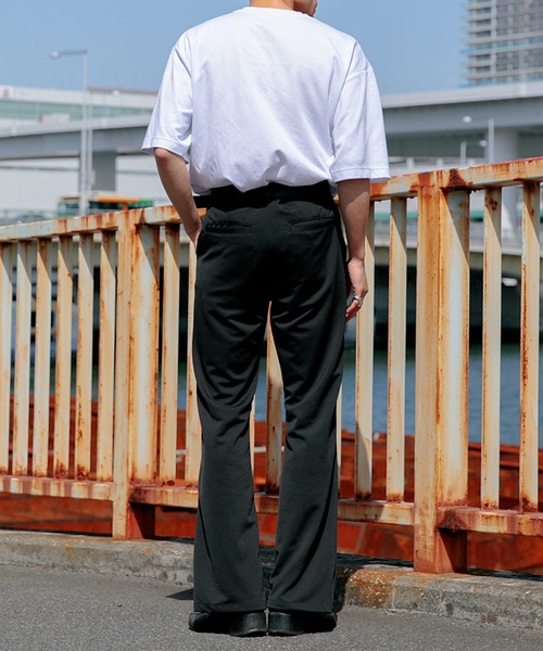 Adoon plain(アドーンプレーン)の「【Adoon plain】リフレクターシューカットパンツ(その他パンツ・メンズ・ブラック・SMALL/MEDIUM/LARGE)」の2枚目の写真