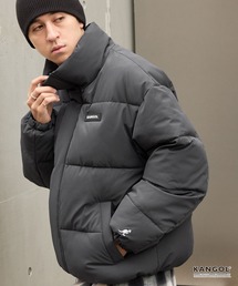 KANGOL/カンゴール 別注 ビッグシルエット ラバーネーム/ロゴ刺繍 ハイネック ボリュームスリーブ中綿ジャケット