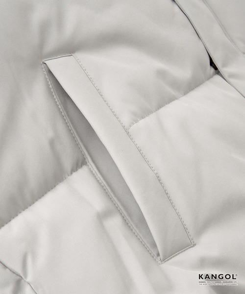 【セール】KANGOL/カンゴール 別注 ビッグシルエット ラバーネーム/ロゴ刺繍 ハイネック ボリュームスリーブ中綿ジャケット(ダウンジャケット/コート)|KANGOL(カンゴール)