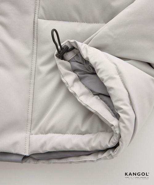 【セール】KANGOL/カンゴール 別注 ビッグシルエット ラバーネーム/ロゴ刺繍 ハイネック ボリュームスリーブ中綿ジャケット(ダウンジャケット/コート)|KANGOL(カンゴール)
