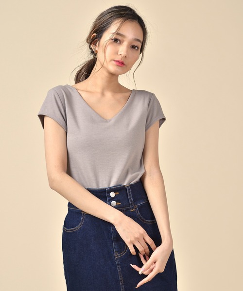 ROYAL PARTY(ロイヤルパーティー)の「ネックレス付カットソー(Tシャツ/カットソー・レディース・ブラック/モカ/グリーン/オフホワイト・FREE)」の20枚目の写真