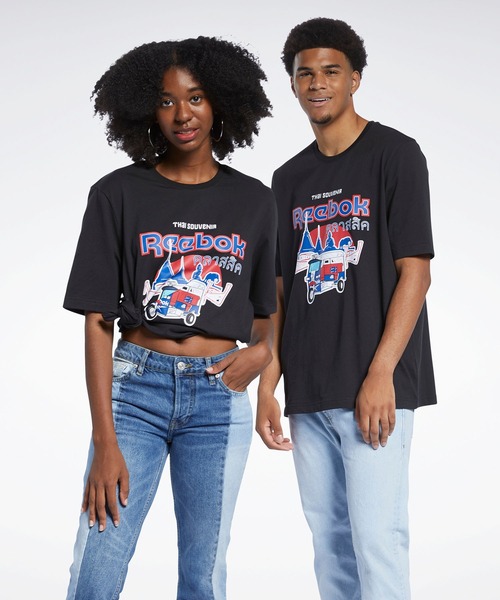 Reebok(リーボック)の「クラシックス Tシャツ / Classics T-Shirt(Tシャツ/カットソー・メンズ・ホワイト/ブラック・SMALL/MEDIUM/LARGE/X-LARGE/XX-LARGE/X-SMALL/XXX-LARGE)」の2枚目の写真