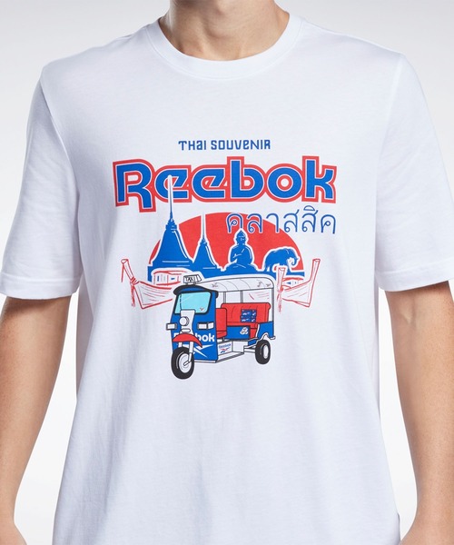 Reebok(リーボック)の「クラシックス Tシャツ / Classics T-Shirt(Tシャツ/カットソー・メンズ・ホワイト/ブラック・SMALL/MEDIUM/LARGE/X-LARGE/XX-LARGE/X-SMALL/XXX-LARGE)」の5枚目の写真