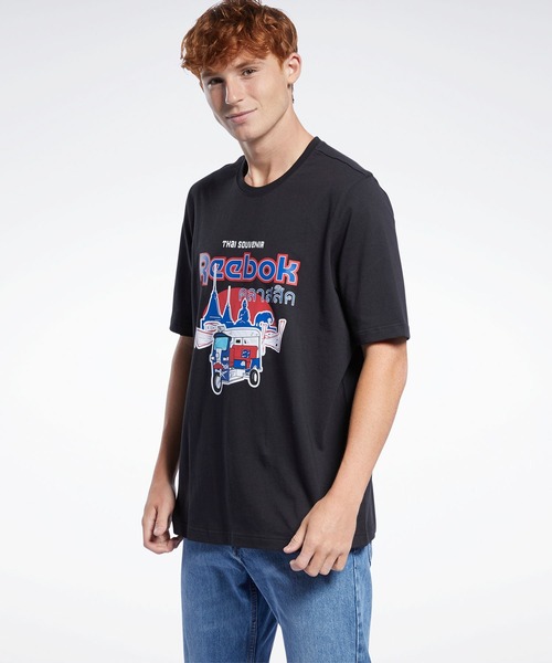 Reebok(リーボック)の「クラシックス Tシャツ / Classics T-Shirt(Tシャツ/カットソー・メンズ・ホワイト/ブラック・SMALL/MEDIUM/LARGE/X-LARGE/XX-LARGE/X-SMALL/XXX-LARGE)」の6枚目の写真