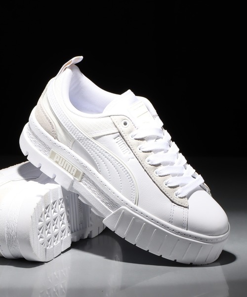 PUMA(プーマ)の「PUMA MAYZE TECH WNS / プーマ メイズ テック ウィメンズ(スニーカー・レディース・ホワイト・23.5cm/24.5cm/23.0cm/24.0cm/22.5cm/25.0cm)」の1枚目の写真