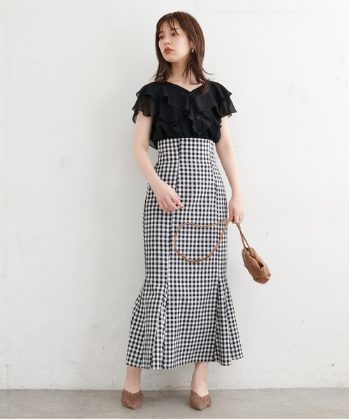 natural couture(ナチュラルクチュール)の「ふんわりラッフルデザインブラウス(シャツ/ブラウス・レディース・ブラック/その他1/その他2/オフホワイト/ライトグレー・FREE)」の17枚目の写真