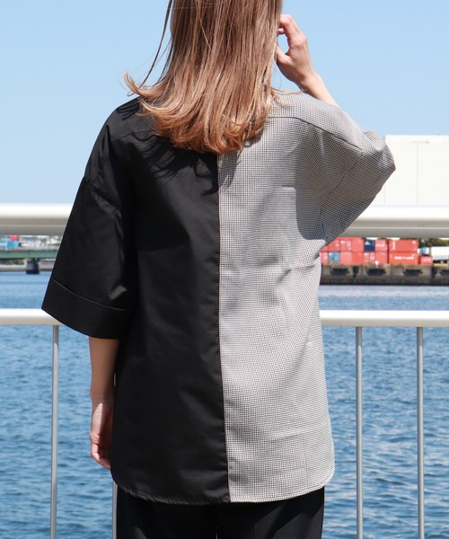 kutir（クティール）の「アレンジチェックシャツ（シャツ/ブラウス・レディース・ライトブルー/ブラック/ベージュ/オレンジ/グリーン・FREE）」の8枚目の写真