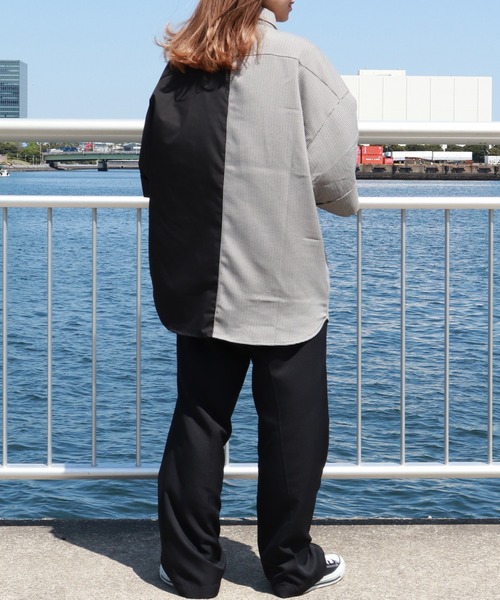 kutir（クティール）の「アレンジチェックシャツ（シャツ/ブラウス・レディース・ライトブルー/ブラック/ベージュ/オレンジ/グリーン・FREE）」の19枚目の写真