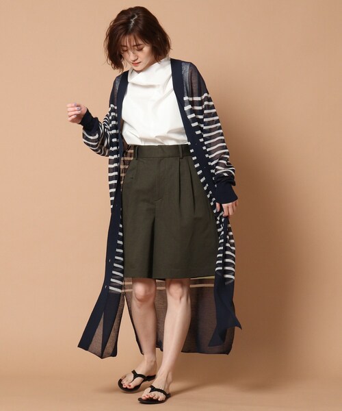 DRESSTERIOR（ドレステリア）の「◆リネンショートパンツ（その他パンツ・レディース・ダークオリーブ/ナチュラル・38/36/34）」の14枚目の写真