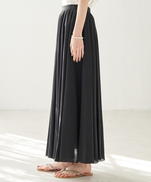 ROPE' PICNIC（ロペピクニック）の「楊柳ギャザーフレアスカート（スカート・レディース・ブラック/ベージュ/ライトグリーン/キャメル・38）」の13枚目の写真