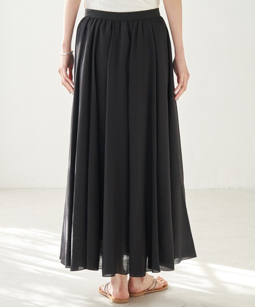 ROPE' PICNIC（ロペピクニック）の「楊柳ギャザーフレアスカート（スカート・レディース・ブラック/ベージュ/ライトグリーン/キャメル・38）」の7枚目の写真
