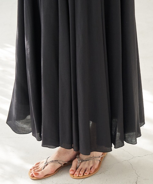 ROPE' PICNIC（ロペピクニック）の「楊柳ギャザーフレアスカート（スカート・レディース・ブラック/ベージュ/ライトグリーン/キャメル・38）」の10枚目の写真