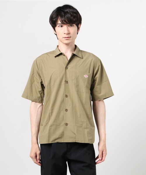DANTON コットンポプリン カバーオール 38 カーキ ダントン シャツ DANTON（ダントン）の「DANTON/ダントン コットンポプリン