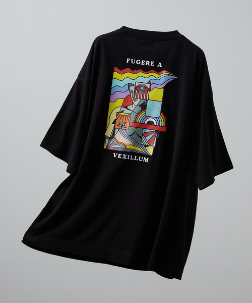 JUNRED（ジュンレッド）の「ポップアートプリントTEE（Tシャツ/カットソー・メンズ・ホワイト/ブラック/ライトグリーン・S/M/L）」の3枚目の写真