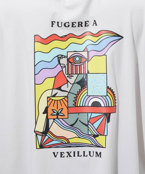 JUNRED（ジュンレッド）の「ポップアートプリントTEE（Tシャツ/カットソー・メンズ・ホワイト/ブラック/ライトグリーン・S/M/L）」の6枚目の写真