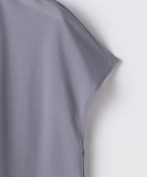 green label relaxing（グリーンレーベルリラクシング）の「D ライトポンチ スタンドネック フリル フレンチ スリーブ プルオーバー カットソー（Tシャツ/カットソー・レディース・コバルトブルー/ホワイト/ダークグレー・FREE）」の13枚目の写真