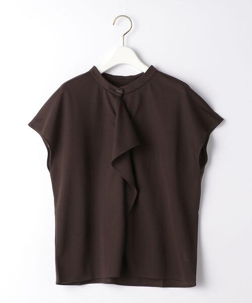 green label relaxing（グリーンレーベルリラクシング）の「D ライトポンチ スタンドネック フリル フレンチ スリーブ プルオーバー カットソー（Tシャツ/カットソー・レディース・コバルトブルー/ホワイト/ダークグレー・FREE）」の18枚目の写真