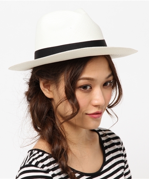 Ray BEAMS（レイビームス）の「ECUA ANDINO / パナマ クラシック（ハット・レディース・ホワイト・ONE SIZE）」の6枚目の写真