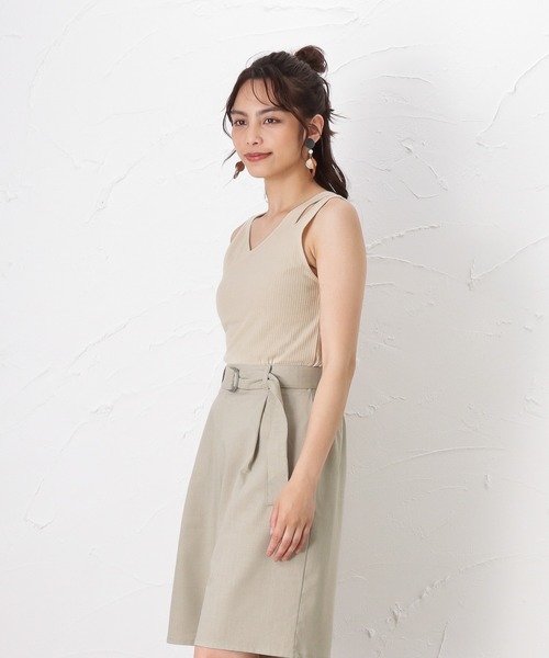 Howdy Marie（ハウディ―マリー）の「アシンメトリーデザイン タンクトップ（タンクトップ・レディース・アイボリー/グレー/ブラウン・フリー）」の12枚目の写真