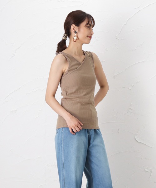 Howdy Marie（ハウディ―マリー）の「アシンメトリーデザイン タンクトップ（タンクトップ・レディース・アイボリー/グレー/ブラウン・フリー）」の19枚目の写真