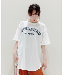 Cutie Blonde | 【S-L】カレッジロゴTシャツワンピース(ワンピース)