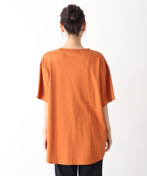 Cutie Blonde（キューティーブロンド）の「◆【S-L】カレッジロゴTシャツワンピース（ワンピース・レディース・オレンジ/チャコールグレー/オフホワイト・01/03/02）」の9枚目の写真