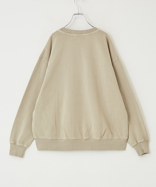 CUBE SUGAR（キューブシュガー）の「スウェットピグメント染めクルーネックプルオーバー（スウェット・レディース・ピンク/ネイビー/ベージュ/グリーン・M）」の20枚目の写真
