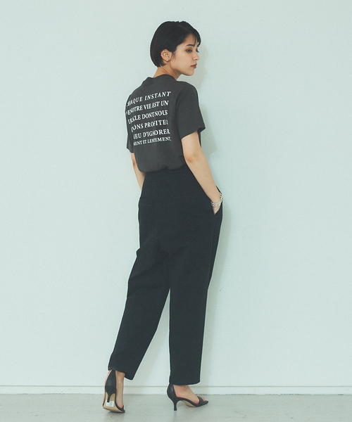 Rouge vif Anna（ルージュヴィフアンナ）の「フロントバックロゴTシャツ（Tシャツ/カットソー・レディース・ホワイト/スミクロ・フリー）」の10枚目の写真