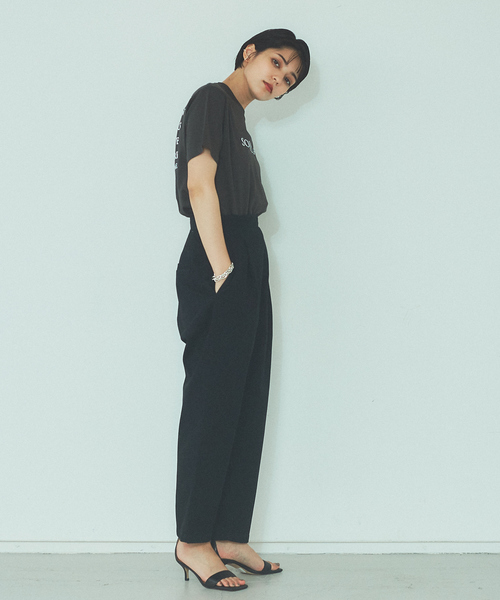 Rouge vif Anna（ルージュヴィフアンナ）の「フロントバックロゴTシャツ（Tシャツ/カットソー・レディース・ホワイト/スミクロ・フリー）」の17枚目の写真