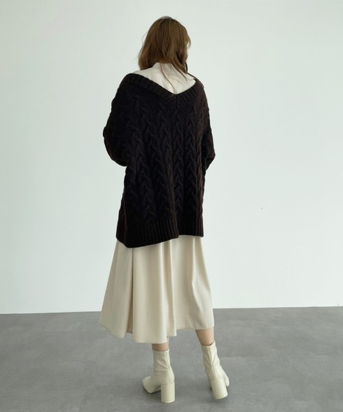 SLURR（スラ―）の「ケーブルルーズカーディガン（カーディガン/ボレロ・レディース・モカ/チョコ/その他8・FREE）」の16枚目の写真