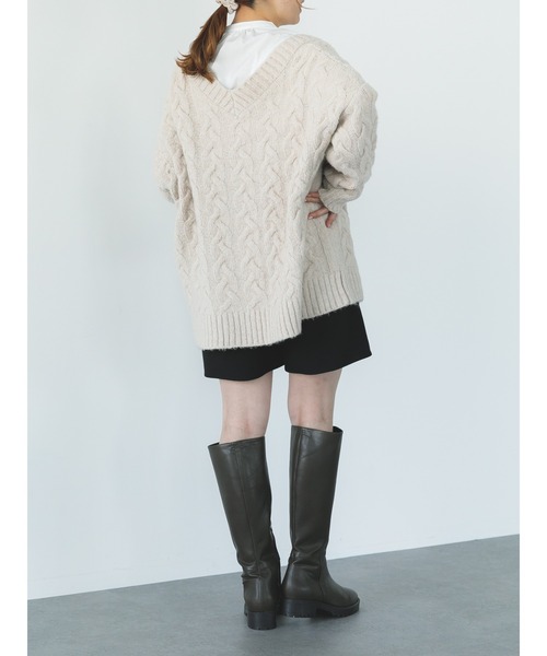 SLURR（スラ―）の「ケーブルルーズカーディガン（カーディガン/ボレロ・レディース・モカ/チョコ/その他8・FREE）」の14枚目の写真