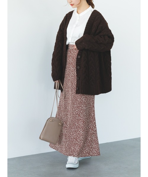 SLURR（スラ―）の「ケーブルルーズカーディガン（カーディガン/ボレロ・レディース・モカ/チョコ/その他8・FREE）」の12枚目の写真