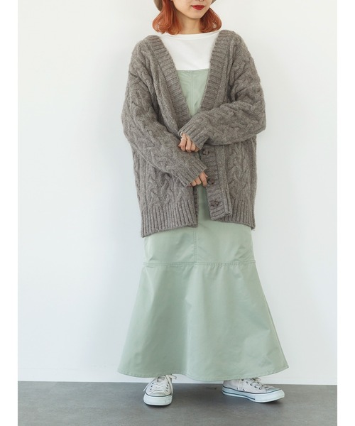 SLURR（スラ―）の「ケーブルルーズカーディガン（カーディガン/ボレロ・レディース・モカ/チョコ/その他8・FREE）」の10枚目の写真