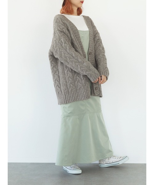 SLURR（スラ―）の「ケーブルルーズカーディガン（カーディガン/ボレロ・レディース・モカ/チョコ/その他8・FREE）」の13枚目の写真